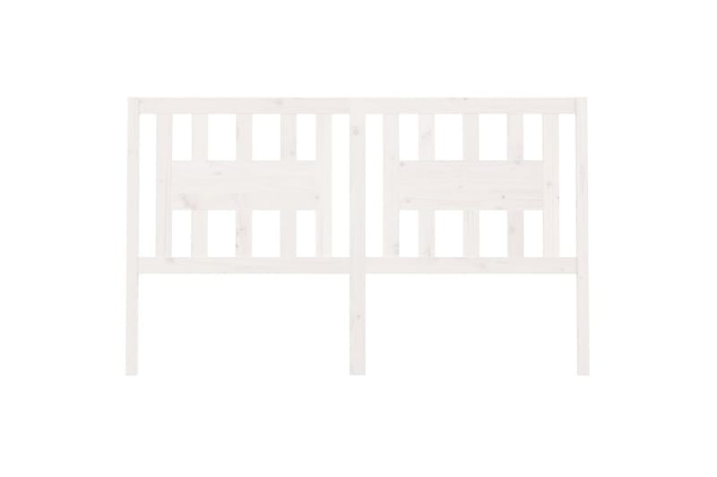 Sengegavl hvit 186x4x100 cm heltre furu - Hvit - Møbler - Senger - Sengetilbehør & sengegavl - Sengegavl