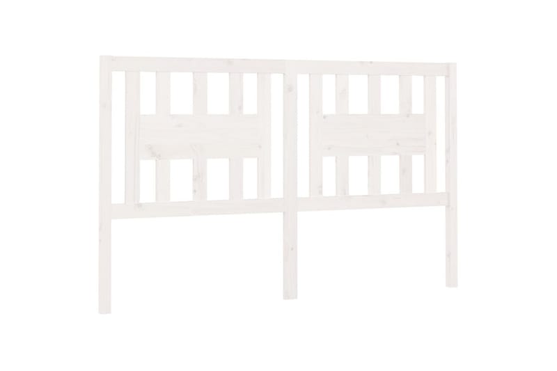 Sengegavl hvit 186x4x100 cm heltre furu - Hvit - Møbler - Senger - Sengetilbehør & sengegavl - Sengegavl
