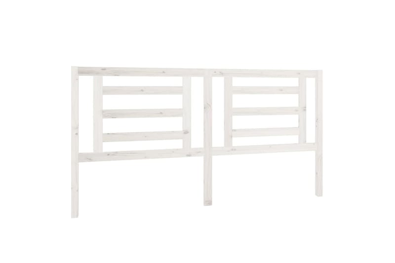 Sengegavl hvit 186x4x100 cm heltre furu - Hvit - Møbler - Senger - Sengetilbehør & sengegavl - Sengegavl
