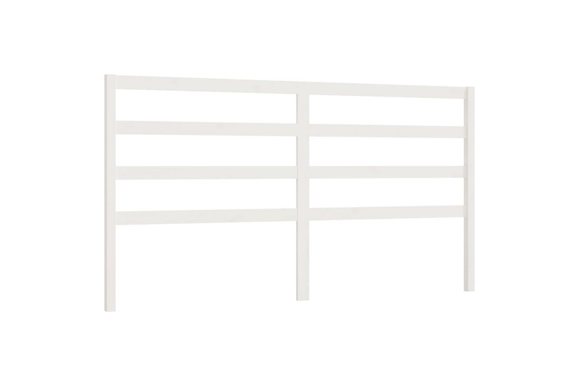 Sengegavl hvit 186x4x100 cm heltre furu - Hvit - Møbler - Senger - Sengetilbehør & sengegavl - Sengegavl