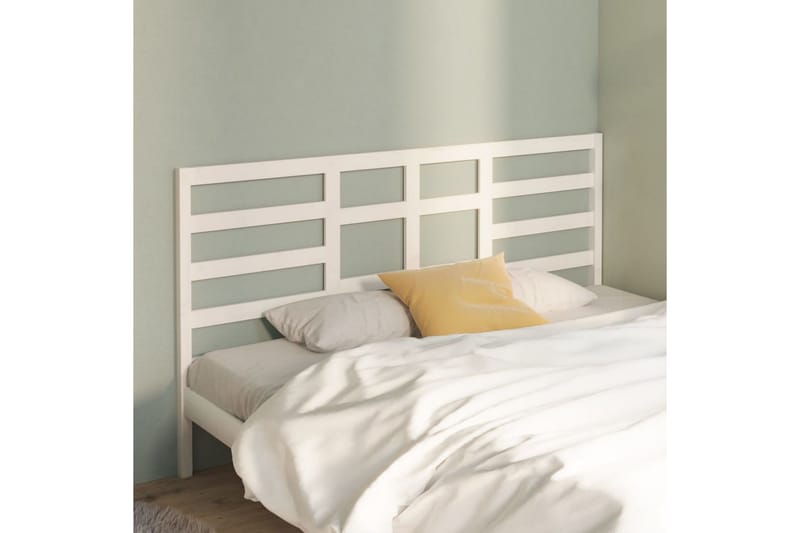 Sengegavl hvit 186x4x104 cm heltre furu - Hvit - Møbler - Senger - Sengetilbehør & sengegavl - Sengegavl