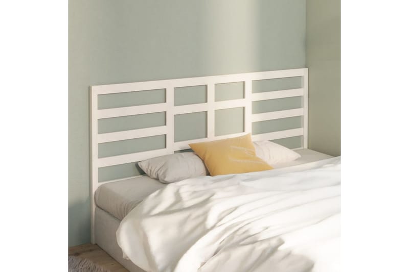 Sengegavl hvit 186x4x104 cm heltre furu - Hvit - Møbler - Senger - Sengetilbehør & sengegavl - Sengegavl