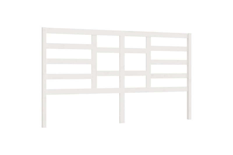 Sengegavl hvit 186x4x104 cm heltre furu - Hvit - Møbler - Senger - Sengetilbehør & sengegavl - Sengegavl