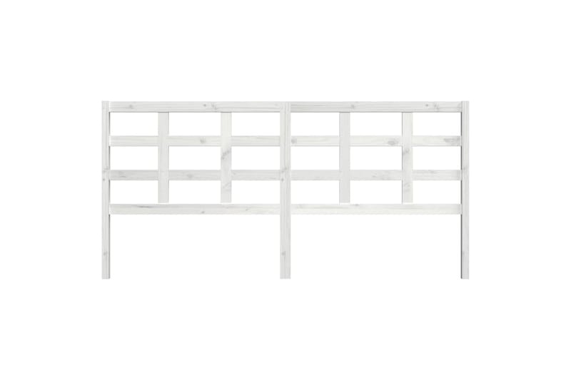 Sengegavl hvit 205,5x4x100 cm heltre furu - Hvit - Møbler - Senger - Sengetilbehør & sengegavl - Sengegavl