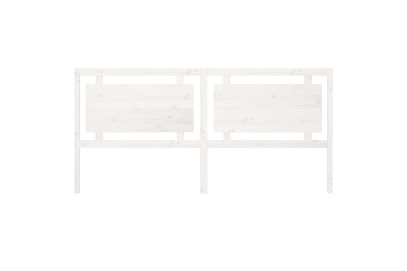 Sengegavl hvit 205,5x4x100 cm heltre furu - Hvit - Møbler - Senger - Sengetilbehør & sengegavl - Sengegavl