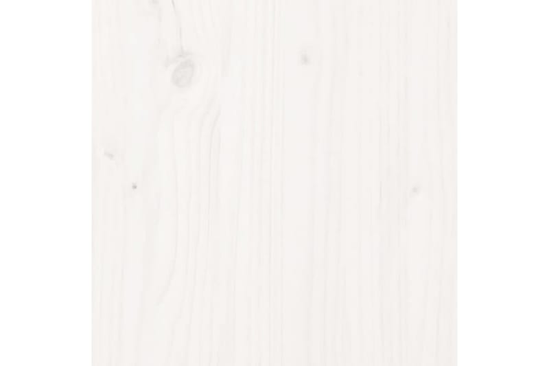 Sengegavl hvit 205,5x4x100 cm heltre furu - Hvit - Sengegavl