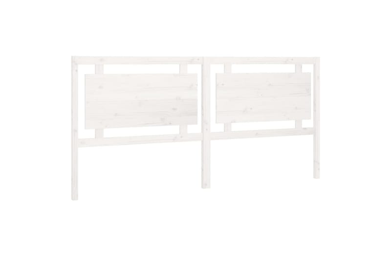 Sengegavl hvit 205,5x4x100 cm heltre furu - Hvit - Møbler - Senger - Sengetilbehør & sengegavl - Sengegavl