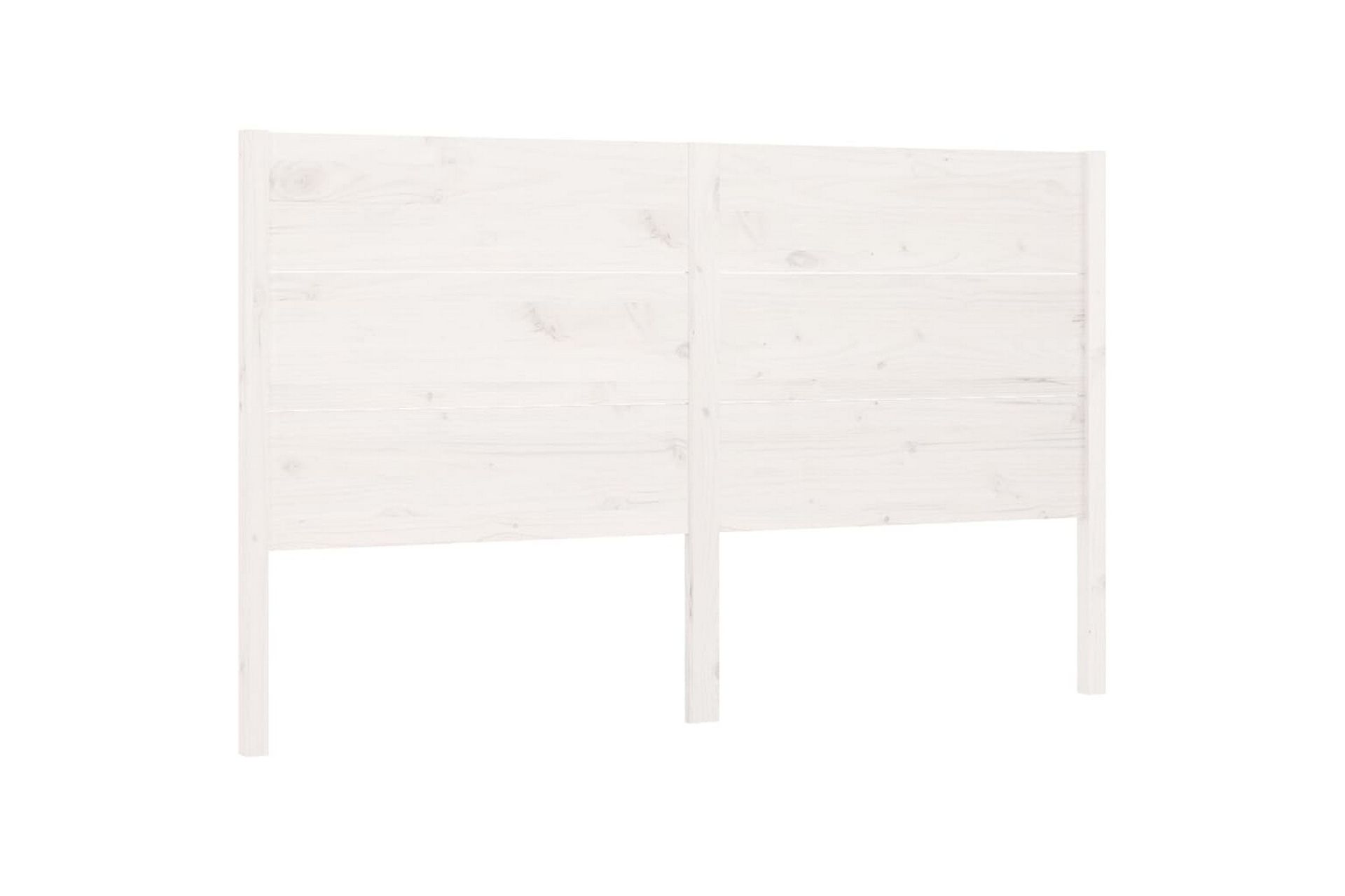 Sengegavl hvit 206x4x100 cm heltre furu - Hvit - Møbler - Senger - Sengetilbehør & sengegavl - Sengegavl