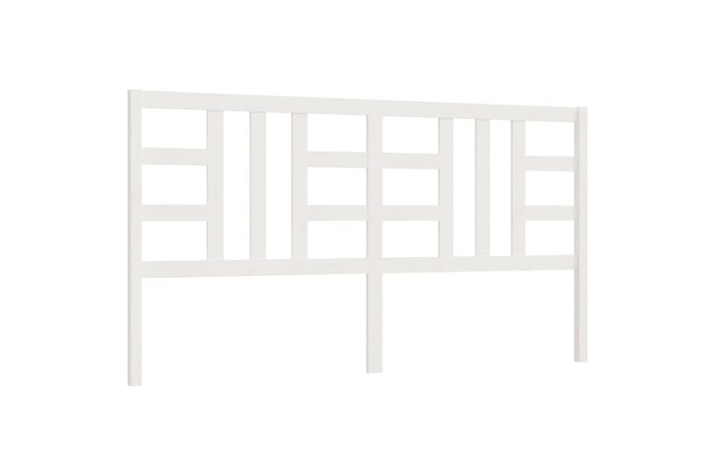 Sengegavl hvit 206x4x100 cm heltre furu - Hvit - Møbler - Senger - Sengetilbehør & sengegavl - Sengegavl