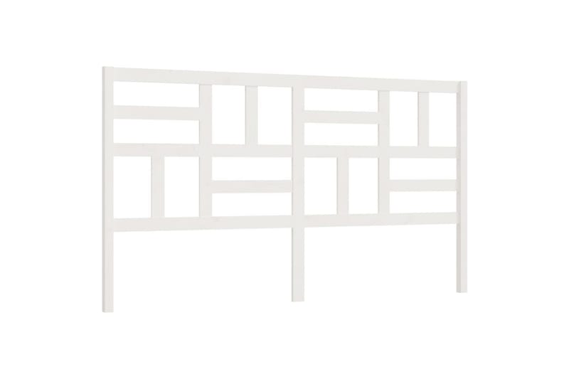 Sengegavl hvit 206x4x104 cm heltre furu - Hvit - Møbler - Senger - Sengetilbehør & sengegavl - Sengegavl