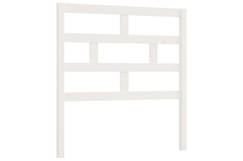 Sengegavl hvit 81x4x100 cm heltre furu - Hvit - Møbler - Senger - Sengetilbehør & sengegavl - Sengegavl