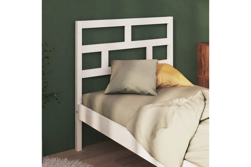 Sengegavl hvit 81x4x100 cm heltre furu - Hvit - Møbler - Senger - Sengetilbehør & sengegavl - Sengegavl