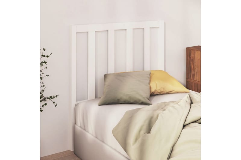 Sengegavl hvit 81x4x100 cm heltre furu - Hvit - Møbler - Senger - Sengetilbehør & sengegavl - Sengegavl