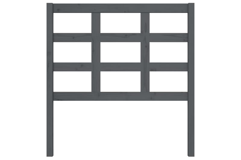 Sengegavl hvit 95,5x4x100 cm heltre furu - Grå - Møbler - Senger - Sengetilbehør & sengegavl - Sengegavl