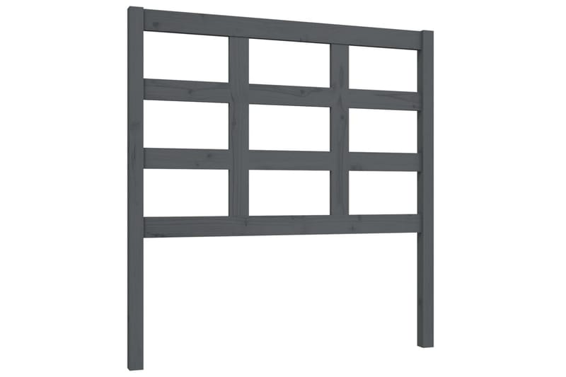 Sengegavl hvit 95,5x4x100 cm heltre furu - Grå - Møbler - Senger - Sengetilbehør & sengegavl - Sengegavl