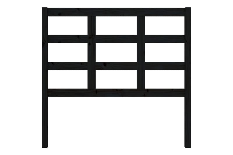 Sengegavl svart 105,5x4x100 cm heltre furu - Svart - Møbler - Senger - Sengetilbehør & sengegavl - Sengegavl