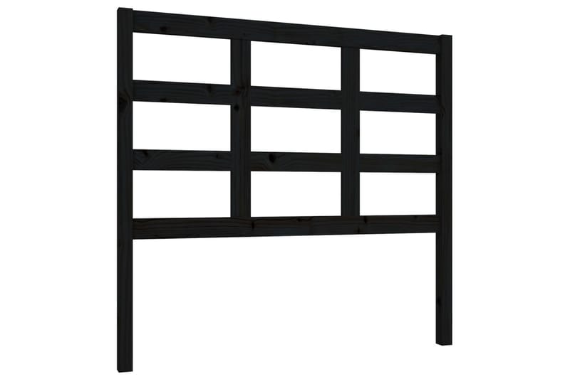 Sengegavl svart 105,5x4x100 cm heltre furu - Svart - Møbler - Senger - Sengetilbehør & sengegavl - Sengegavl