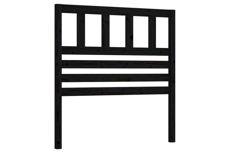 Sengegavl svart 106x4x100 cm heltre furu - Svart - Møbler - Senger - Sengetilbehør & sengegavl - Sengegavl