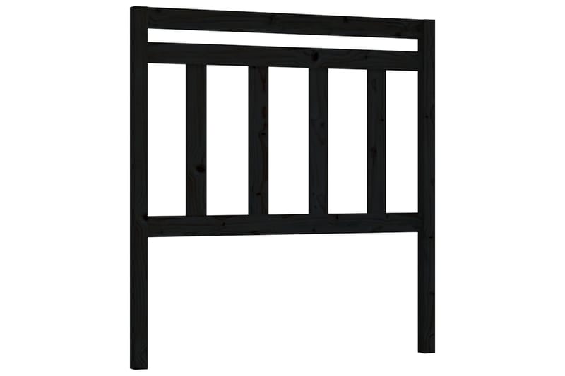 Sengegavl svart 106x4x100 cm heltre furu - Svart - Møbler - Senger - Sengetilbehør & sengegavl - Sengegavl