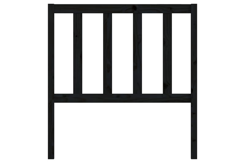 Sengegavl svart 106x4x100 cm heltre furu - Svart - Møbler - Senger - Sengetilbehør & sengegavl - Sengegavl