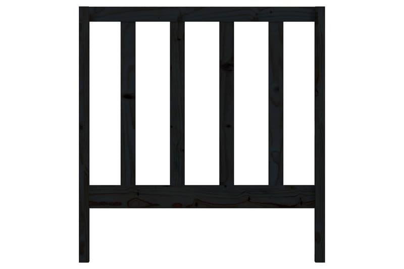 Sengegavl svart 106x4x100 cm heltre furu - Svart - Møbler - Senger - Sengetilbehør & sengegavl - Sengegavl