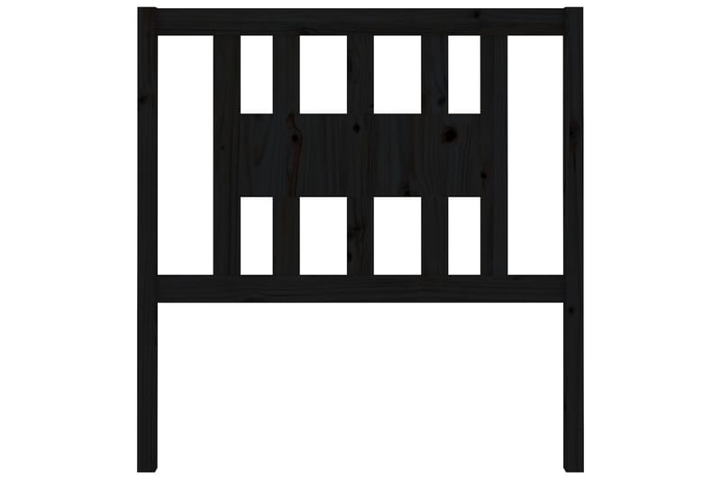 Sengegavl svart 106x4x100 cm heltre furu - Svart - Møbler - Senger - Sengetilbehør & sengegavl - Sengegavl