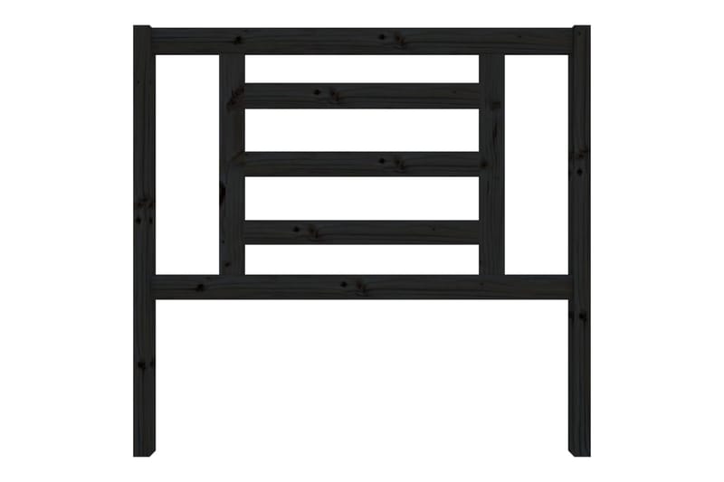 Sengegavl svart 106x4x100 cm heltre furu - Svart - Møbler - Senger - Sengetilbehør & sengegavl - Sengegavl