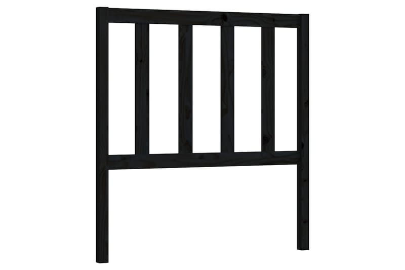 Sengegavl svart 106x4x100 cm heltre furu - Svart - Møbler - Senger - Sengetilbehør & sengegavl - Sengegavl