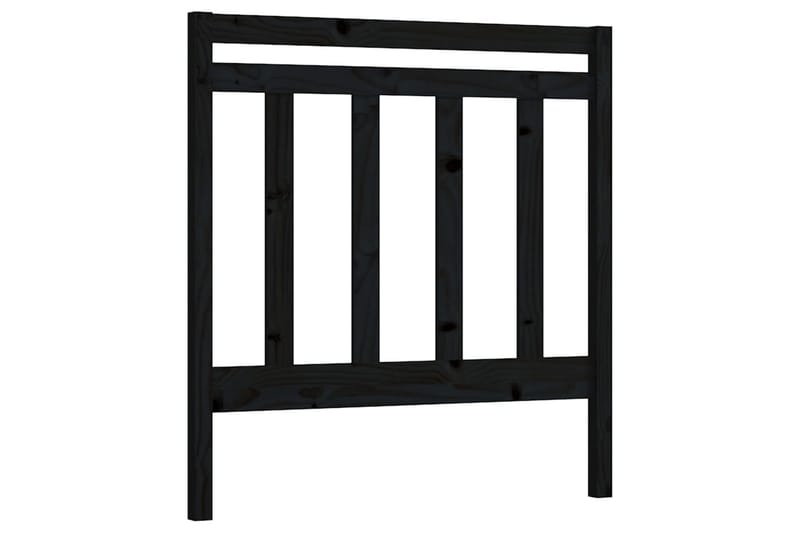 Sengegavl svart 106x4x100 cm heltre furu - Svart - Møbler - Senger - Sengetilbehør & sengegavl - Sengegavl