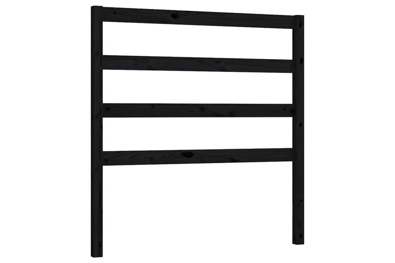 Sengegavl svart 106x4x100 cm heltre furu - Svart - Møbler - Senger - Sengetilbehør & sengegavl - Sengegavl