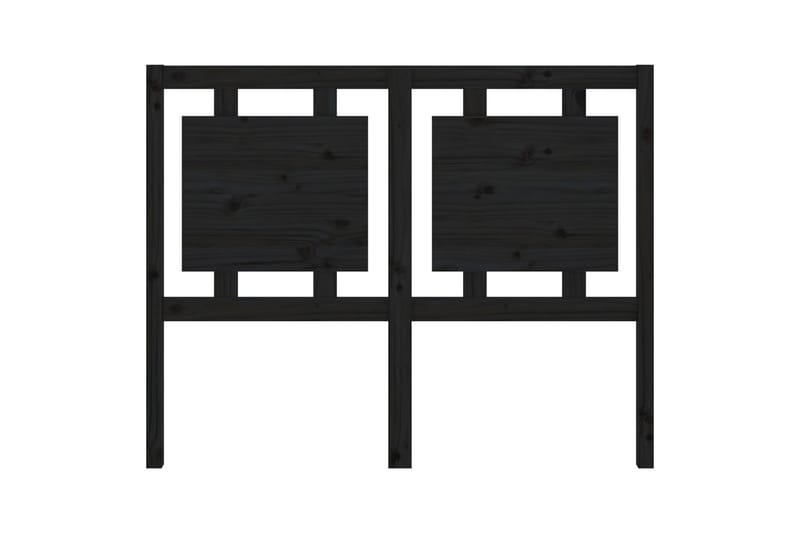 Sengegavl svart 125,5x4x100 cm heltre furu - Svart - Møbler - Senger - Sengetilbehør & sengegavl - Sengegavl