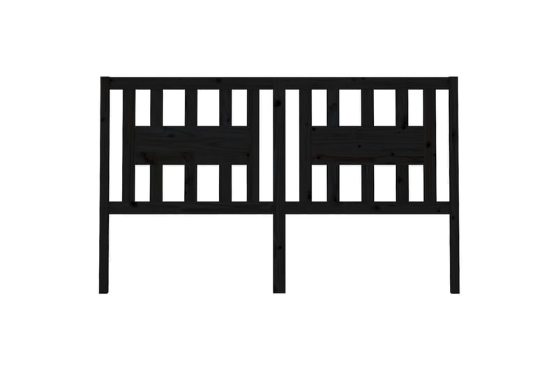 Sengegavl svart 126x4x100 cm heltre furu - Svart - Møbler - Senger - Sengetilbehør & sengegavl - Sengegavl