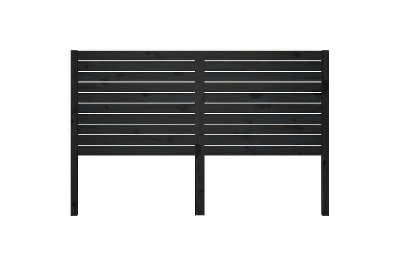 Sengegavl svart 126x4x100 cm heltre furu - Svart - Sengegavl