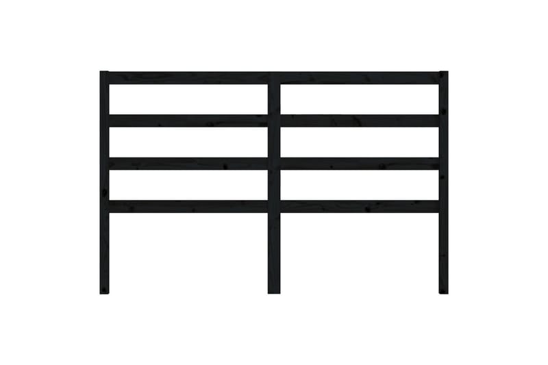 Sengegavl svart 126x4x100 cm heltre furu - Svart - Møbler - Senger - Sengetilbehør & sengegavl - Sengegavl