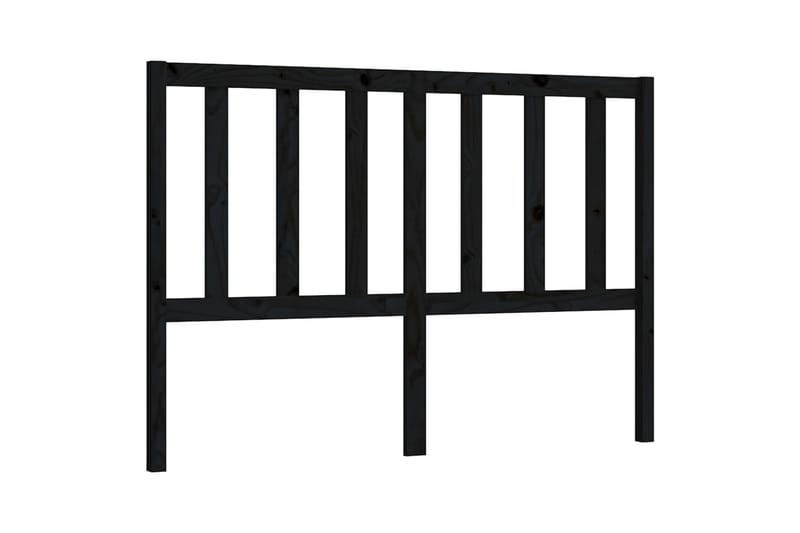 Sengegavl svart 126x4x100 cm heltre furu - Svart - Møbler - Senger - Sengetilbehør & sengegavl - Sengegavl