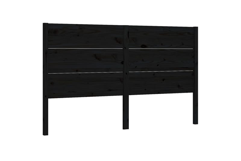 Sengegavl svart 126x4x100 cm heltre furu - Svart - Sengegavl