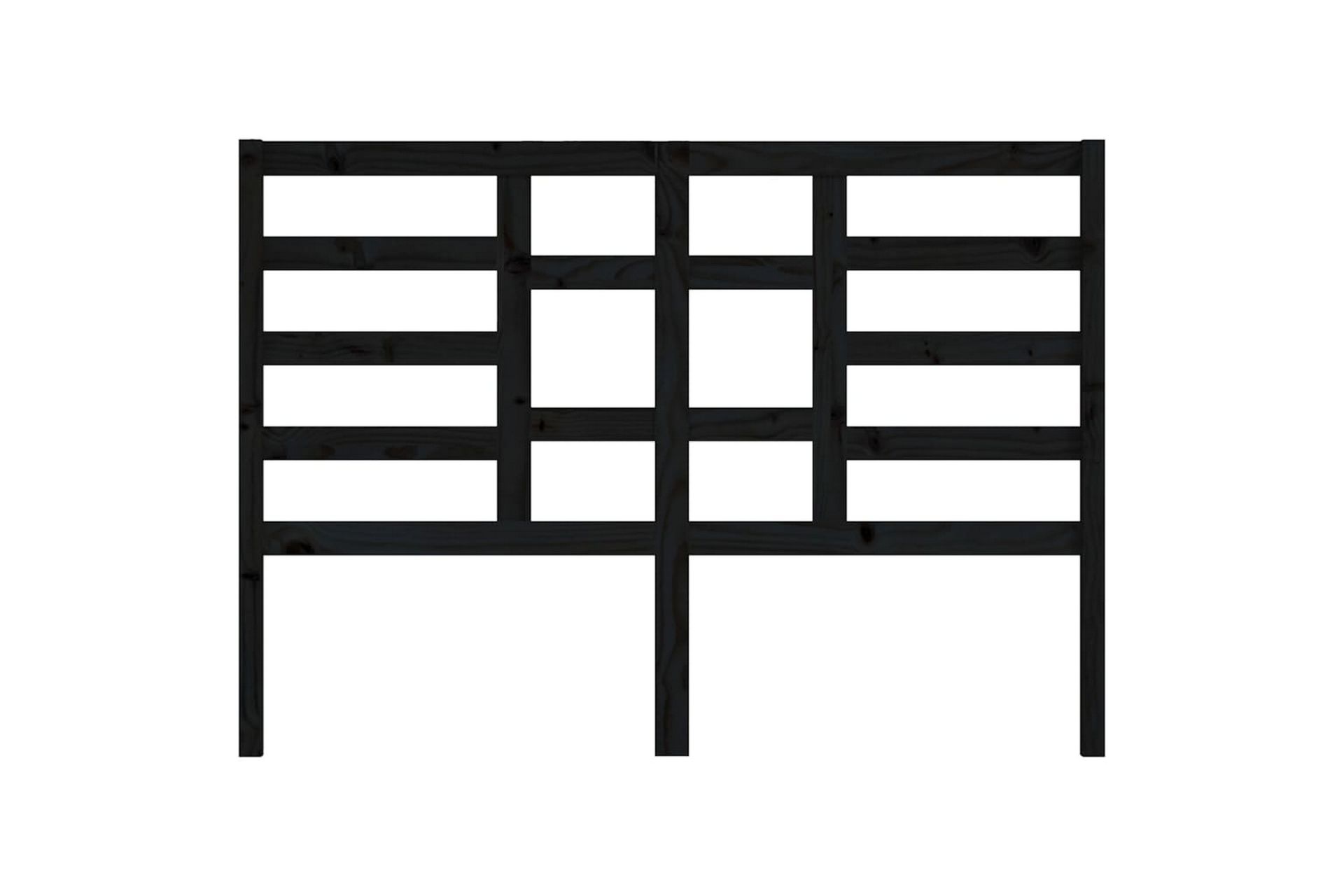Sengegavl svart 126x4x104 cm heltre furu - Svart - Møbler - Senger - Sengetilbehør & sengegavl - Sengegavl