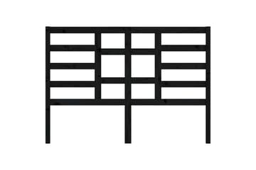 Sengegavl svart 126x4x104 cm heltre furu - Svart - Møbler - Senger - Sengetilbehør & sengegavl - Sengegavl