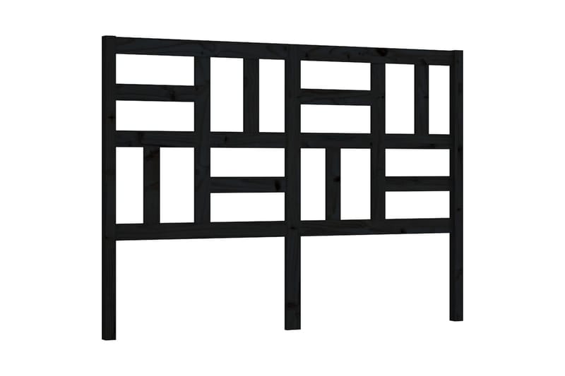 Sengegavl svart 126x4x104 cm heltre furu - Svart - Møbler - Senger - Sengetilbehør & sengegavl - Sengegavl