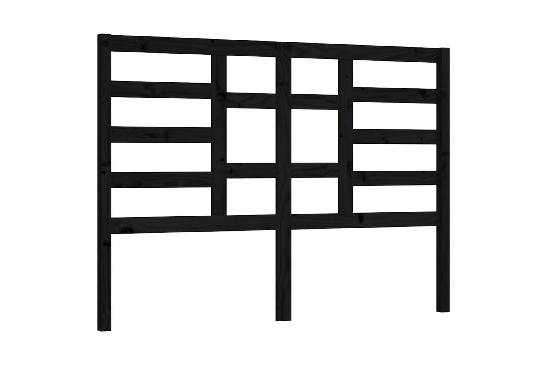 Sengegavl svart 126x4x104 cm heltre furu - Svart - Møbler - Senger - Sengetilbehør & sengegavl - Sengegavl