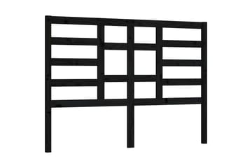 Sengegavl svart 126x4x104 cm heltre furu - Svart - Møbler - Senger - Sengetilbehør & sengegavl - Sengegavl
