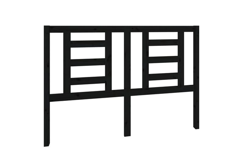 Sengegavl svart 141x4x100 cm heltre furu - Svart - Møbler - Senger - Sengetilbehør & sengegavl - Sengegavl