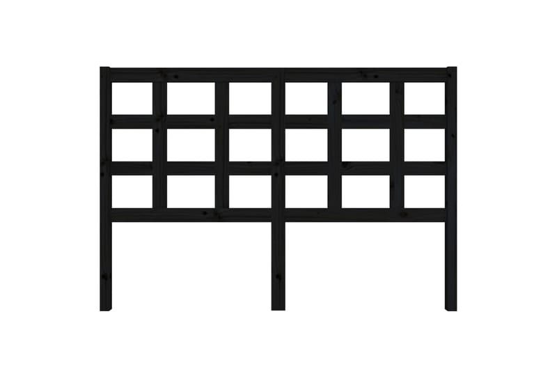 Sengegavl svart 145,5x4x100 cm heltre furu - Svart - Møbler - Senger - Sengetilbehør & sengegavl - Sengegavl