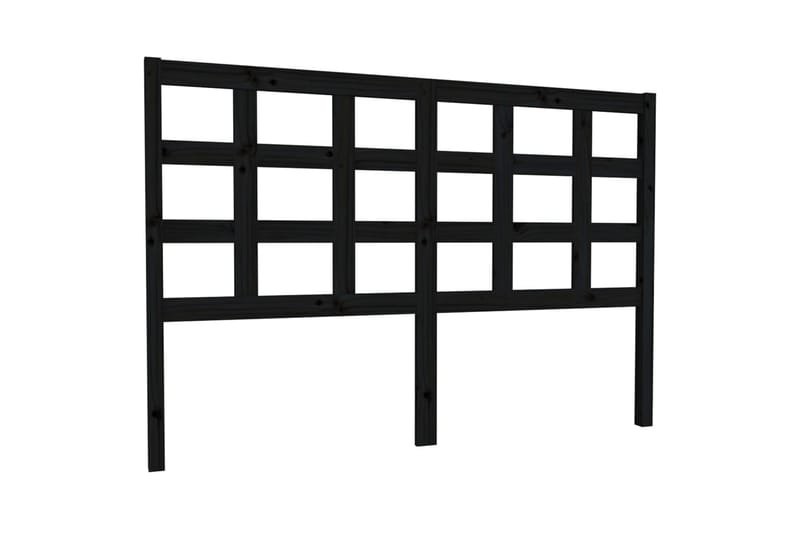 Sengegavl svart 145,5x4x100 cm heltre furu - Svart - Møbler - Senger - Sengetilbehør & sengegavl - Sengegavl