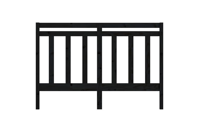 Sengegavl svart 146x4x100 cm heltre furu - Svart - Møbler - Senger - Sengetilbehør & sengegavl - Sengegavl