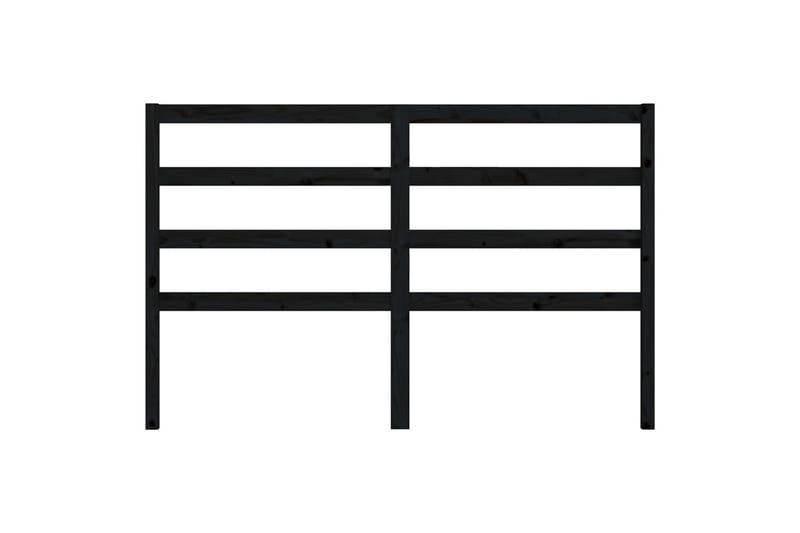 Sengegavl svart 146x4x100 cm heltre furu - Svart - Møbler - Senger - Sengetilbehør & sengegavl - Sengegavl