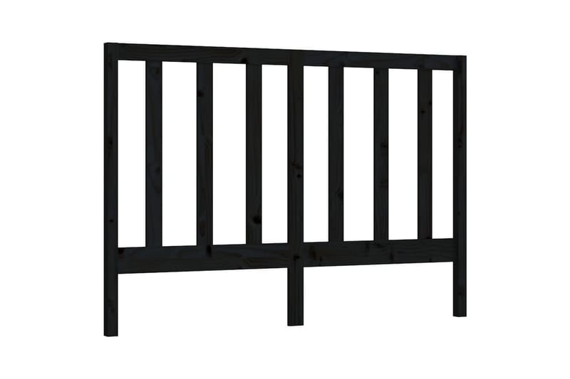 Sengegavl svart 146x4x100 cm heltre furu - Svart - Møbler - Senger - Sengetilbehør & sengegavl - Sengegavl