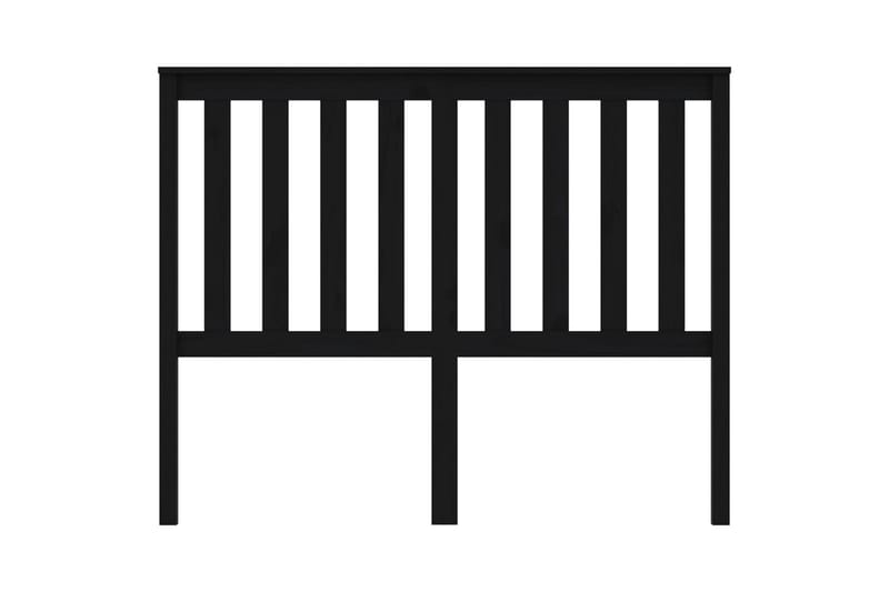 Sengegavl svart 146x6x101 cm heltre furu - Svart - Møbler - Senger - Sengetilbehør & sengegavl - Sengegavl