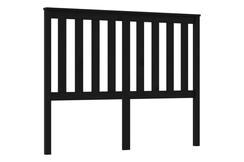 Sengegavl svart 146x6x101 cm heltre furu - Svart - Møbler - Senger - Sengetilbehør & sengegavl - Sengegavl