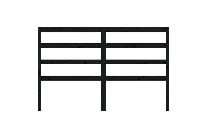 Sengegavl svart 156x4x100 cm heltre furu - Svart - Møbler - Senger - Sengetilbehør & sengegavl - Sengegavl
